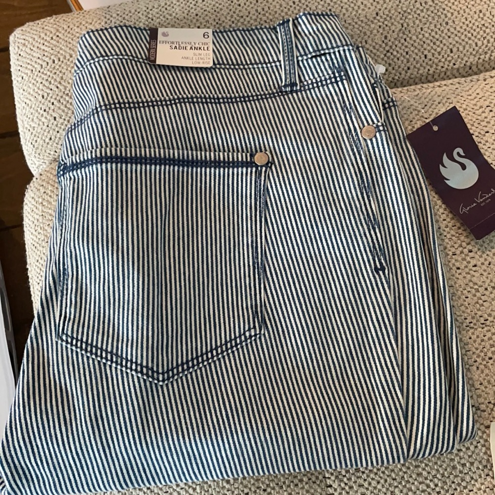 Navy/White pinstripe pants